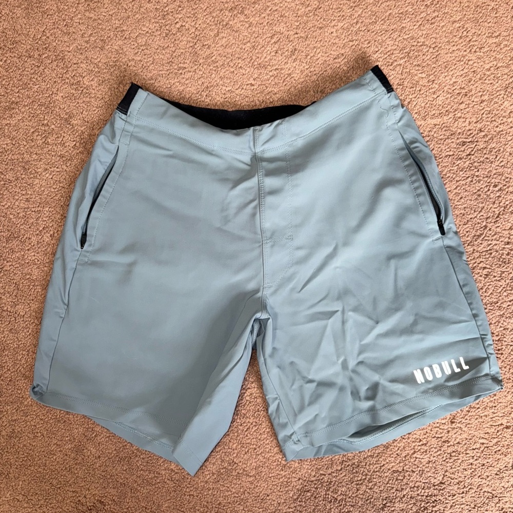NOBULL Athletic Shorts in Light Gray